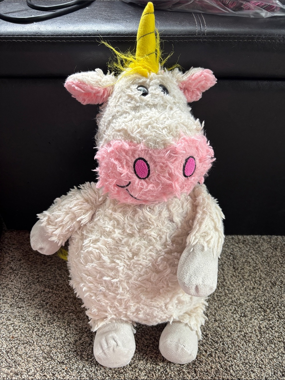 Vintage Happy Nappers Play Pillow-Plush Unicorn Stuffed Animal with Yellow Horn - Picture 2 of 4